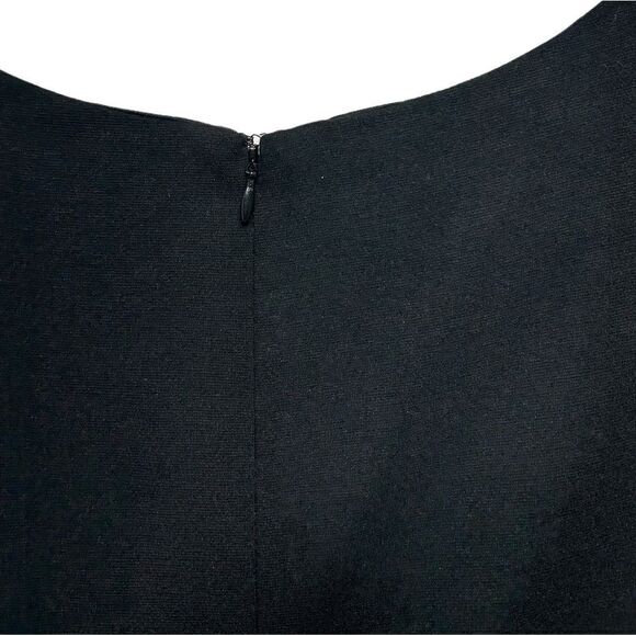 NWT Coldwater Creek Solid Black Sleeveless Vneck Mini Dress Circle Skater Dress - Picture 5 of 6